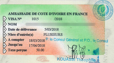 Visa Côte d'Ivoire AFFAIRES