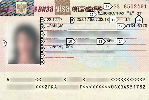 Visa Russie TOURISME