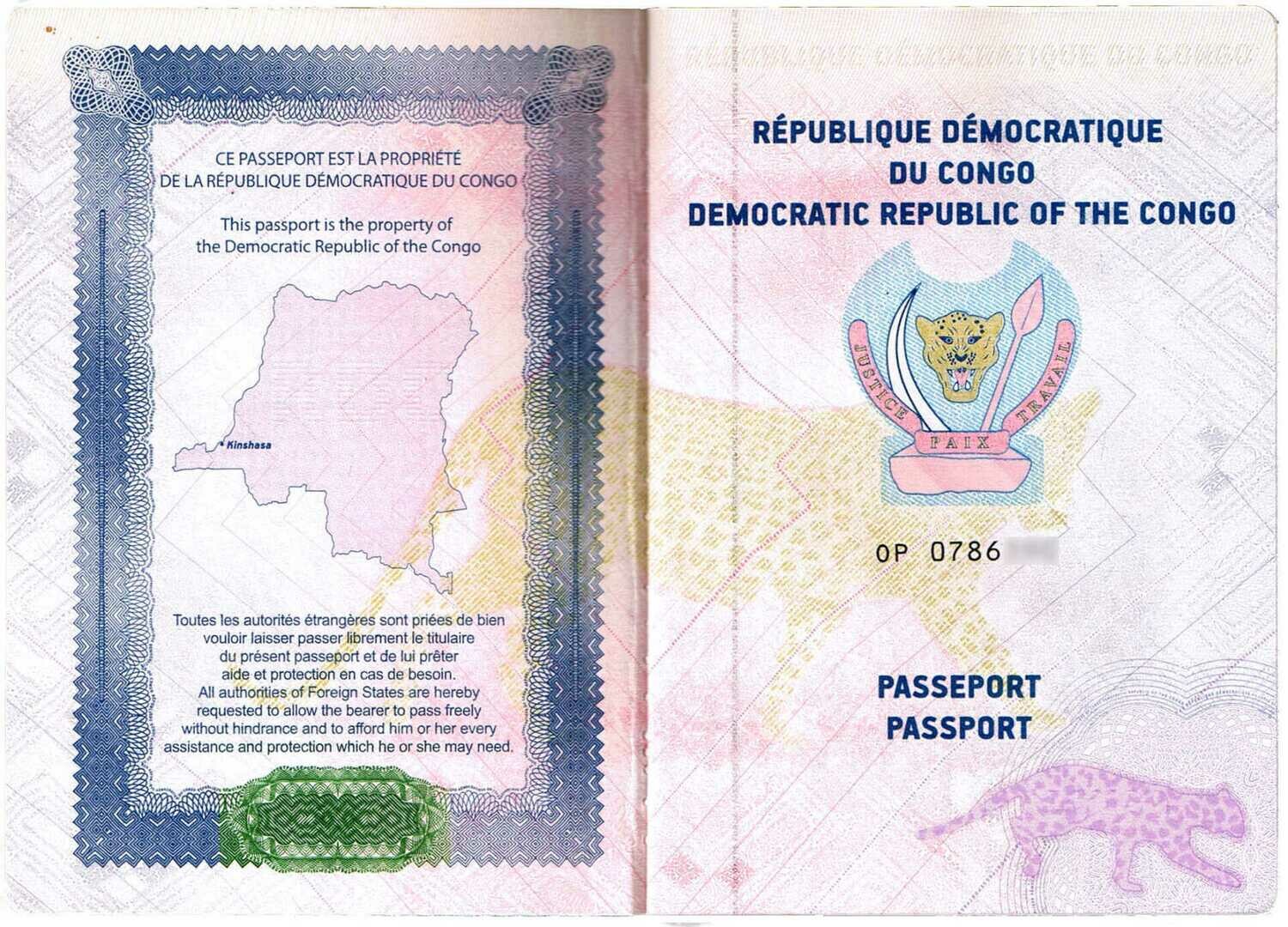 Passeport Congo-Kinshasa RDC - résidents au Congo