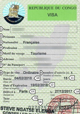 Visa Congo-Brazzaville - prise de RDV Ambassade de Brazzaville à Paris