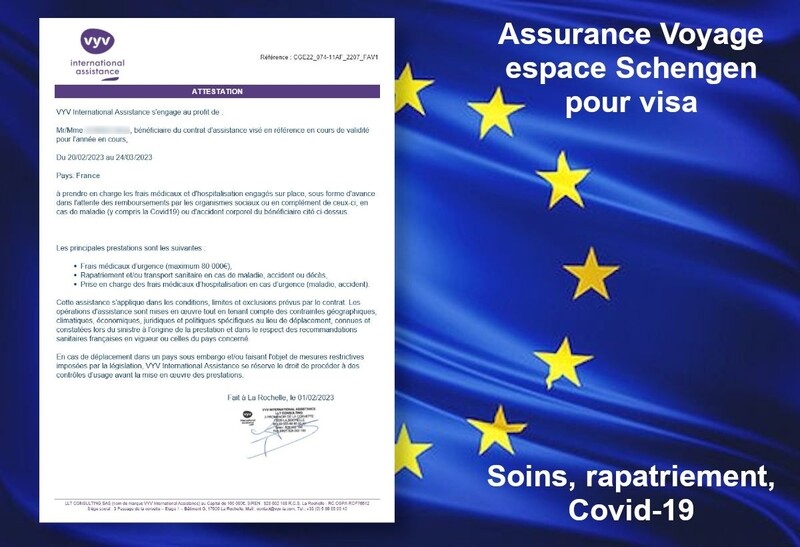 Assurance voyage Europe - Visa Schengen