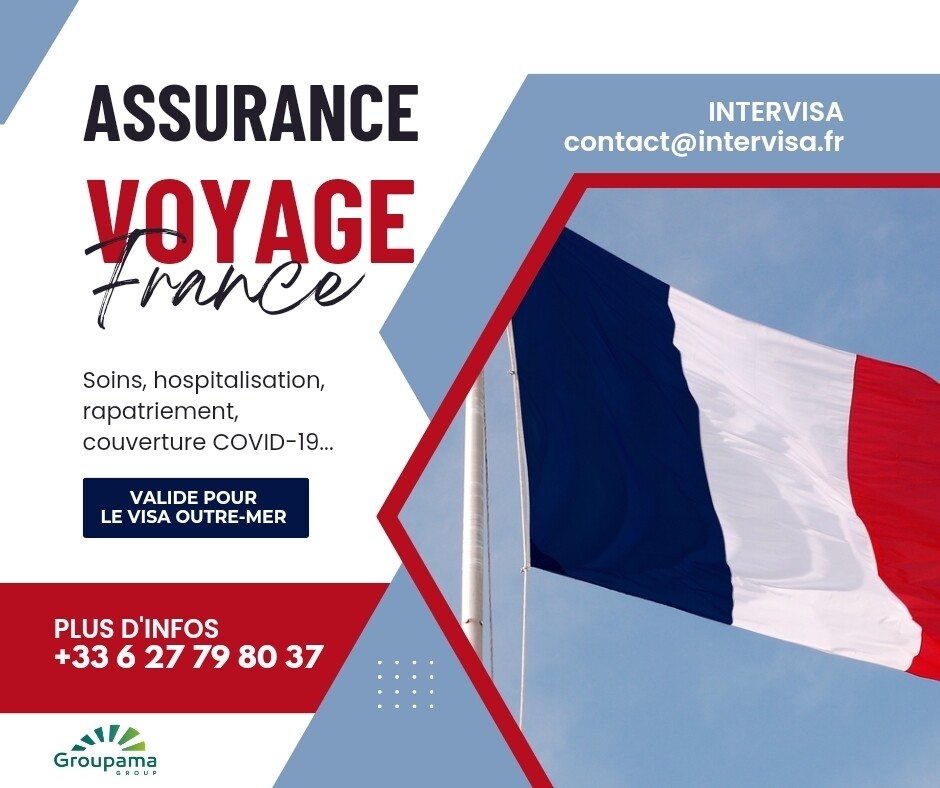 Assurance voyage visa France et outre-mer touristique et affaires 