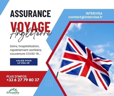 Assurance médicale de voyage visa Royaume-Uni Angleterre