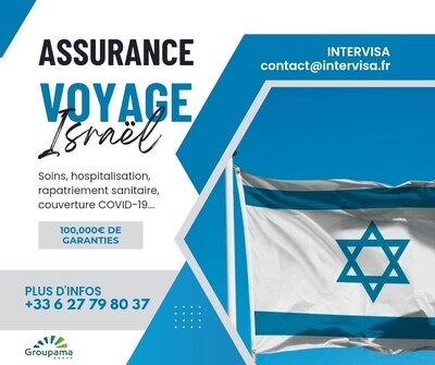Assurance médicale de voyage visa Israël