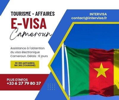 e-Visa Cameroun visa électronique en ligne - Tourisme et Affaires