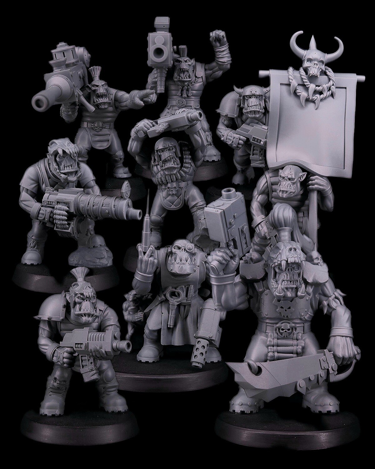 Space Orcs Dead Skull Gang STL