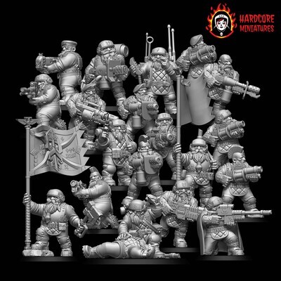 Space Dwarves Command Squad STL