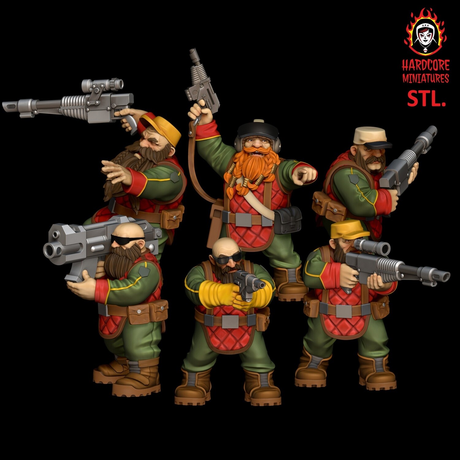 Space Dwarves Troopers STL
