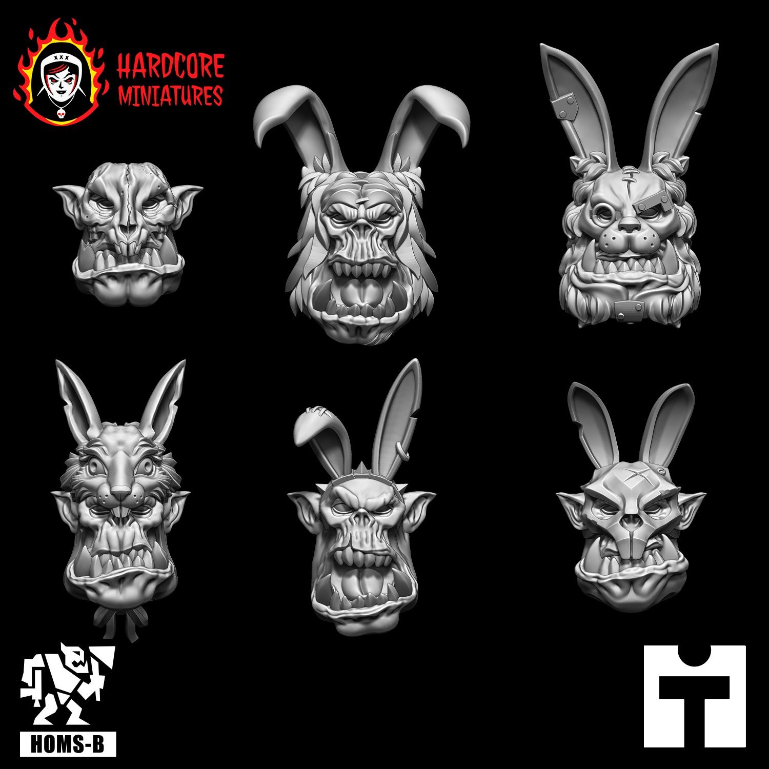 Space Orcs Easter Bunny Heads STL