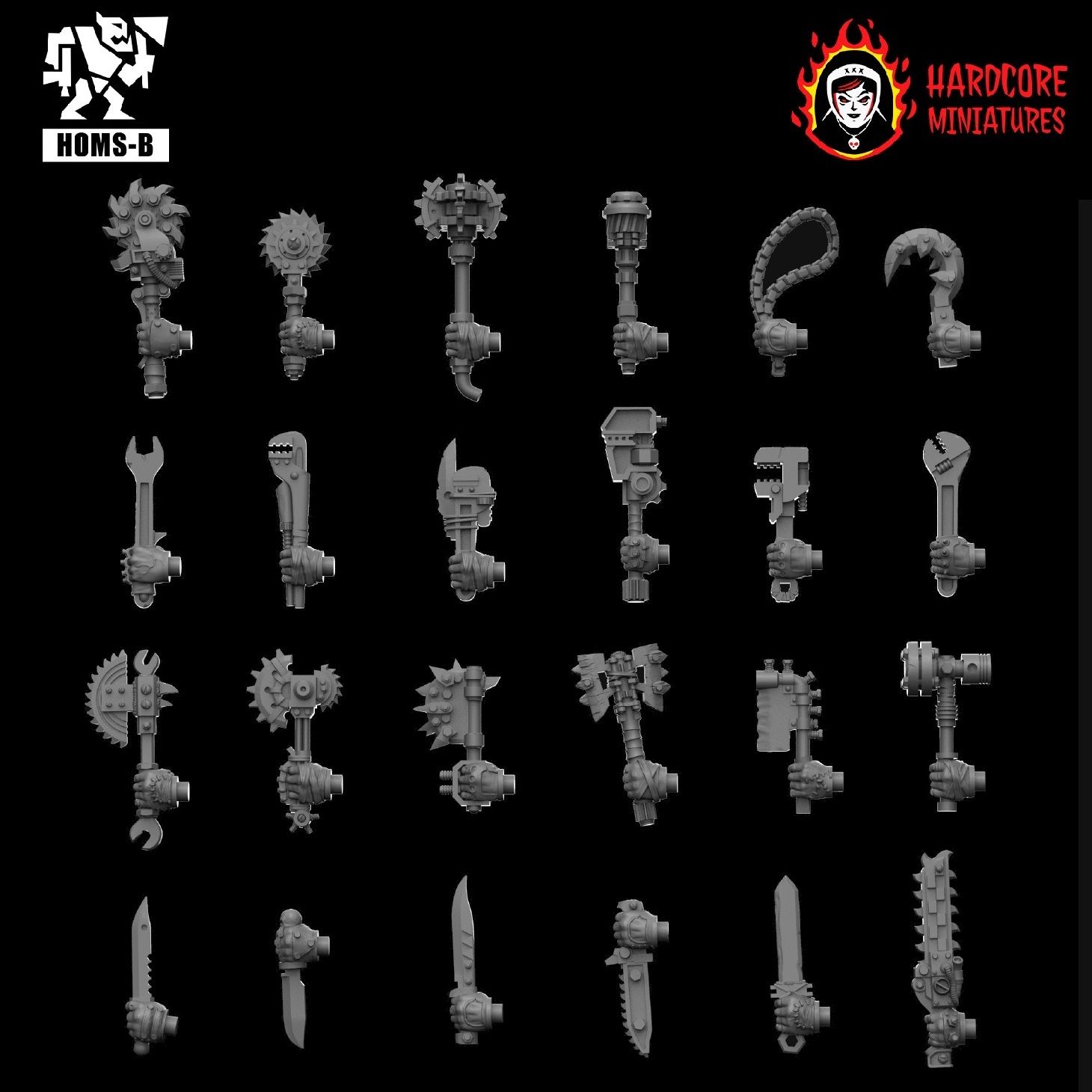 Space Orcs CCW Hands Left STL