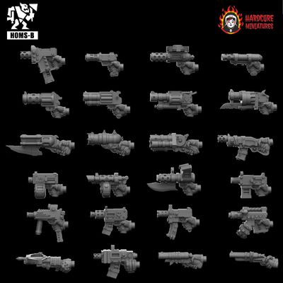 Space Orcs Pistol Hands Right STL