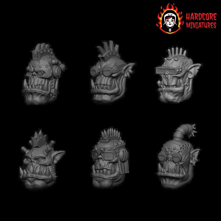 Space Orc Irokez Heads