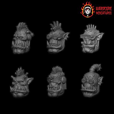 Space Orc Irokez Heads STL