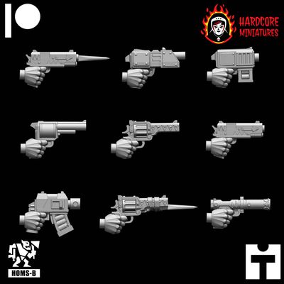 Space Orcs Kommando Pistol Hands (STL)