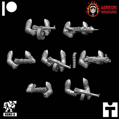 Space Orcs Kommando Arms with Weapons #1 (STL)