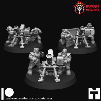 Space Dwarves Mortars STL