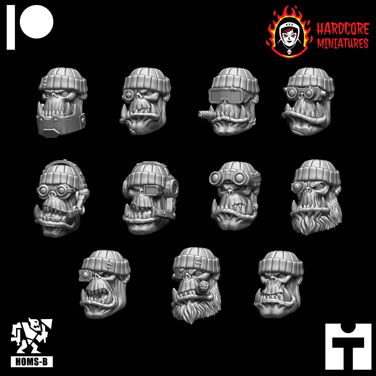 Orc Kommandos Heads