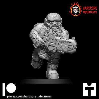 Veteran Dwarf with Special Weapons *Running*