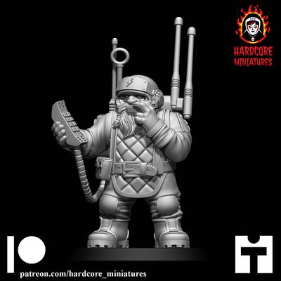 Veteran Dwarf with Vox Caster
