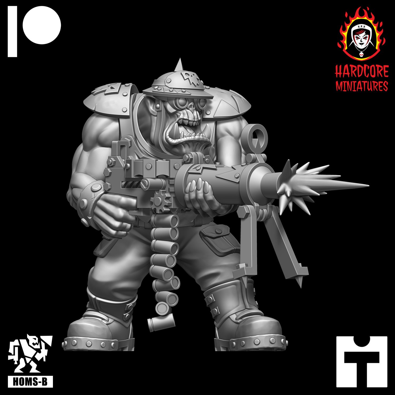 Trench Raider Bigshoota Orc STL