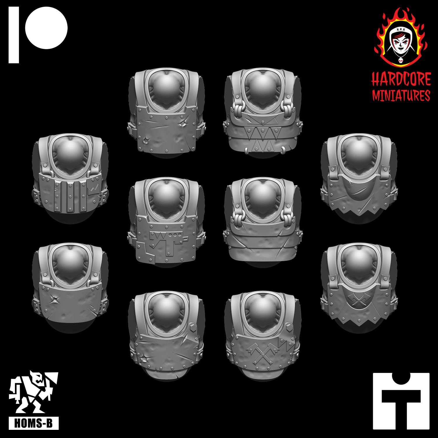 Trench Raider Orc Torsos STL