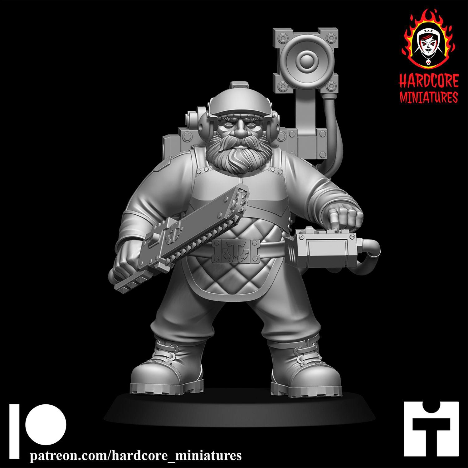 Space Dwarf Musician #1 STL