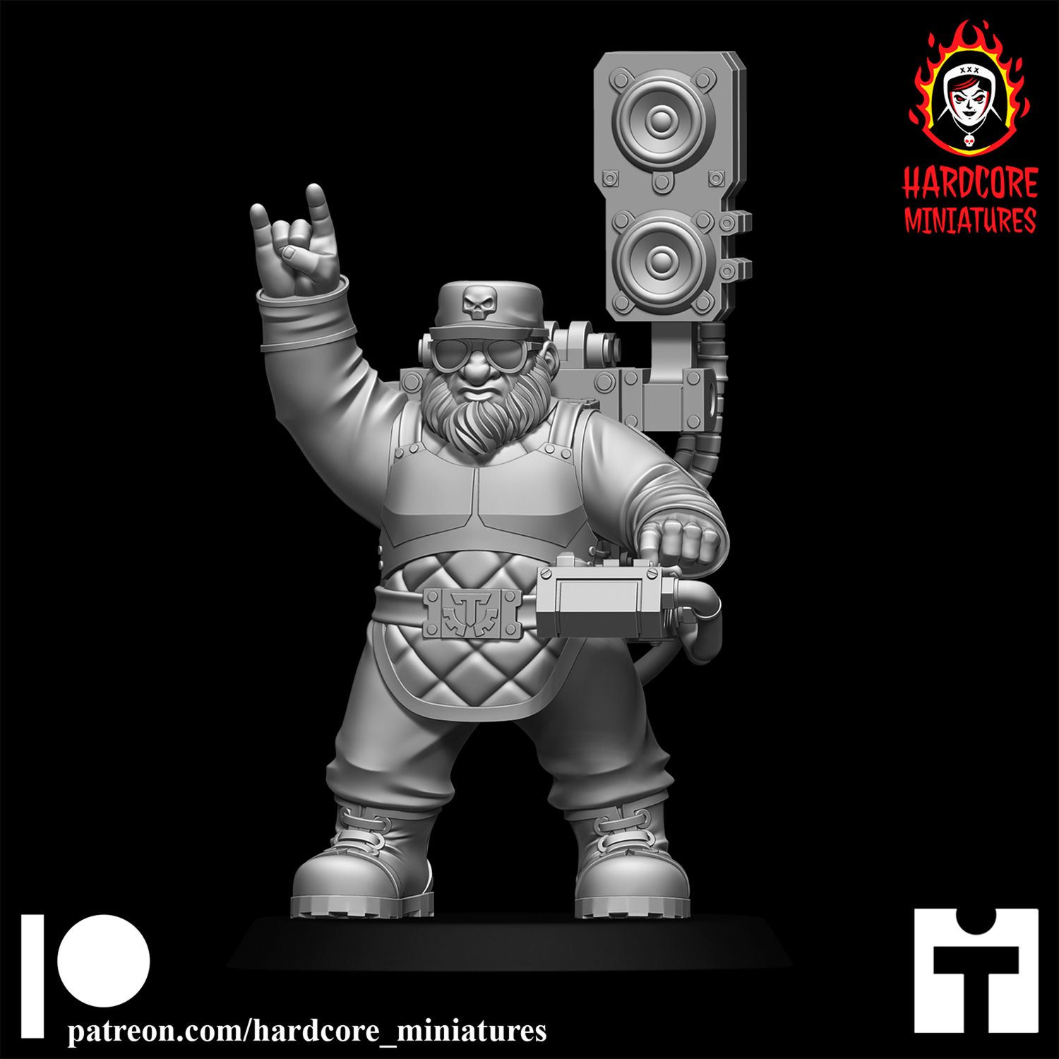 Space Dwarf Musician #2 STL