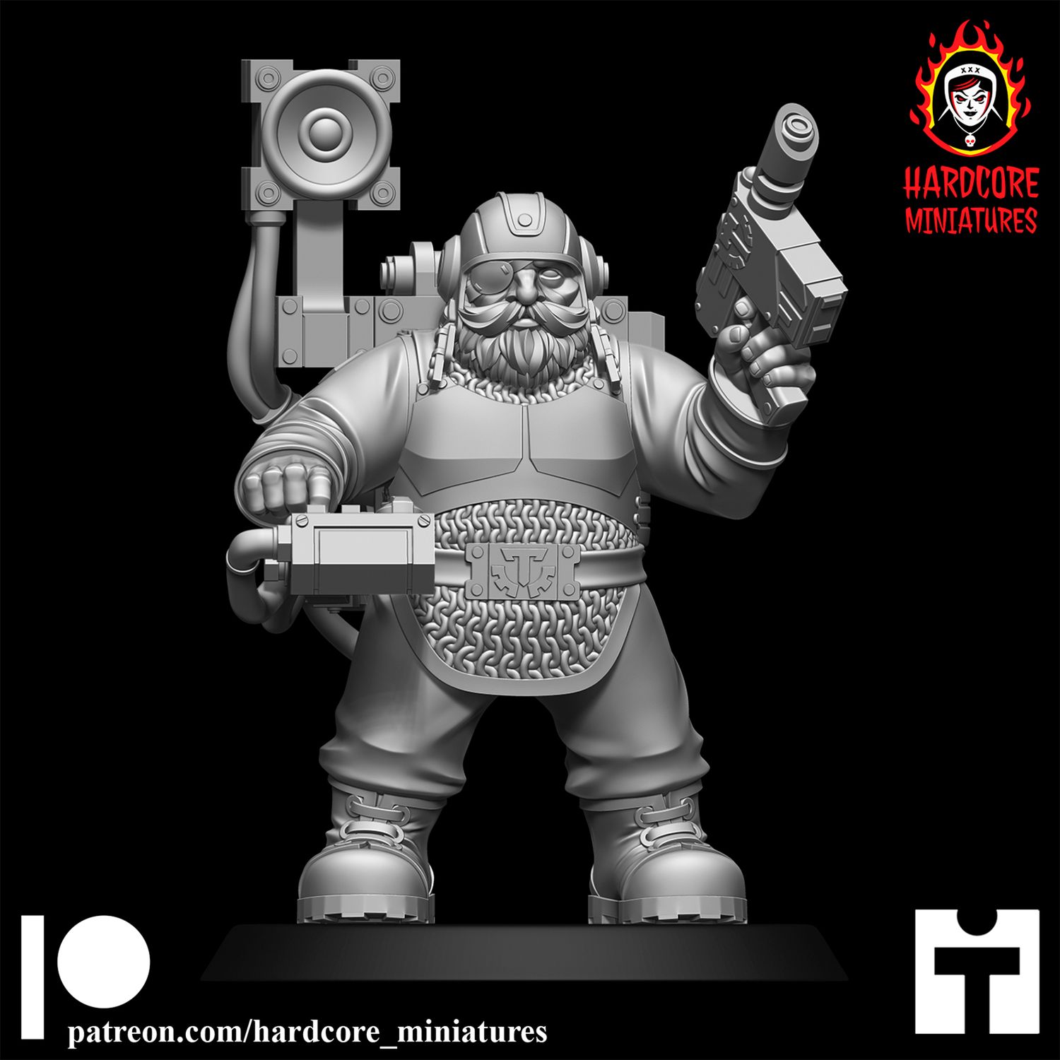 Space Dwarf Musician #3 STL