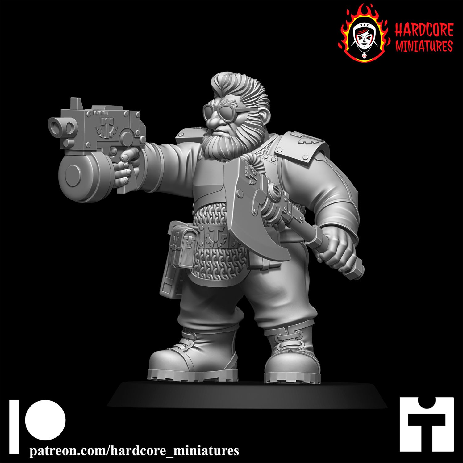 Space Dwarf Officer Modular Set 2 STL