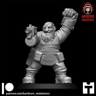Space Dwarf Officer Modular Set 5 STL