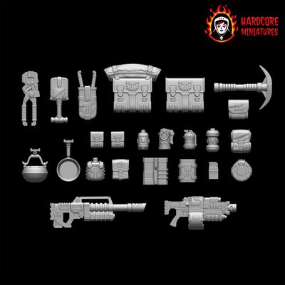 Space Dwarf Veteran Accessories STL
