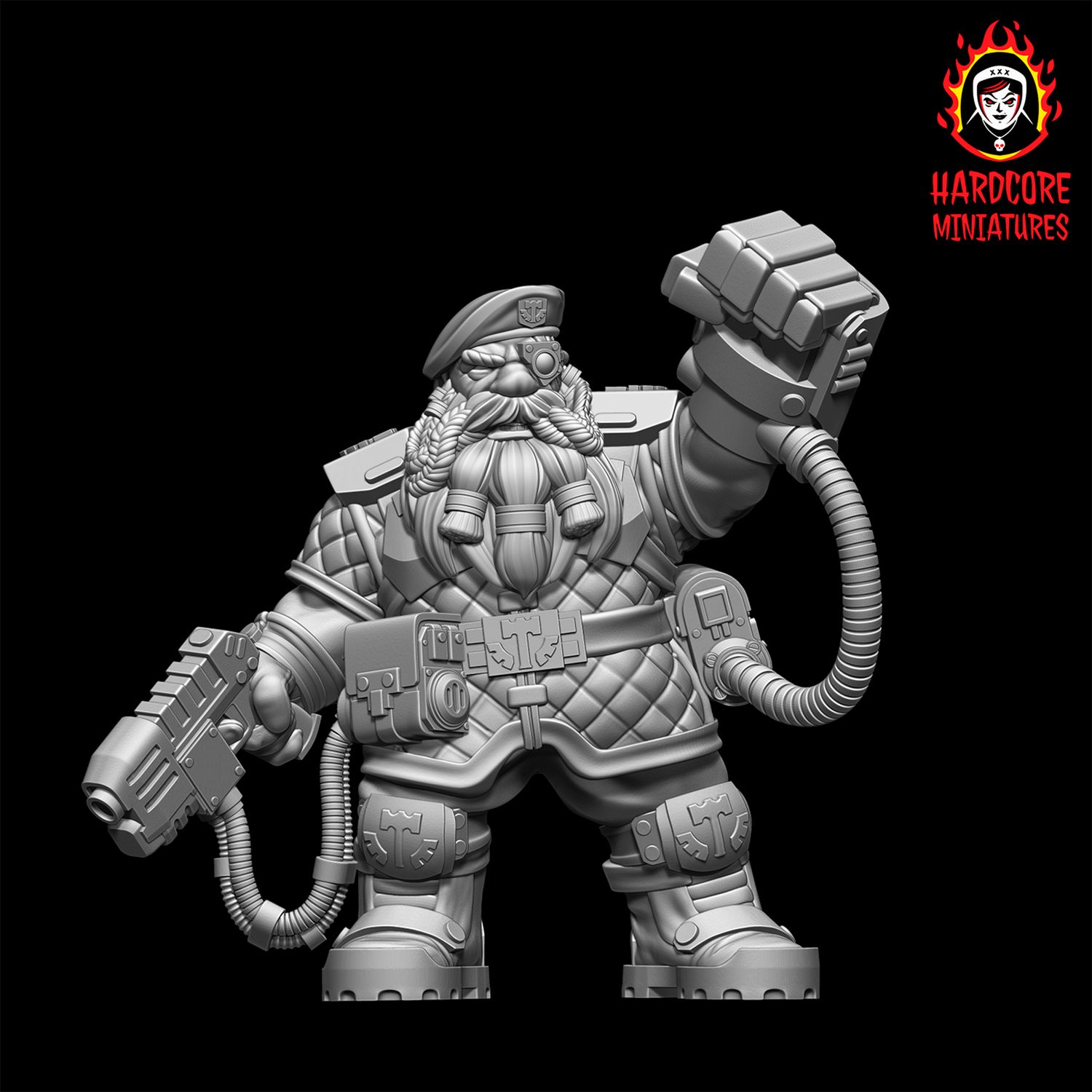 Space Dwarf Veteran Sergeant STL