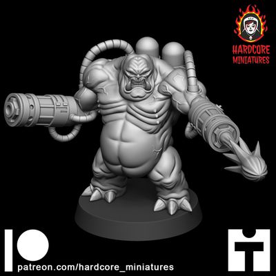 Fat Demon Firing Left STL Fat Demon Firing Left STL