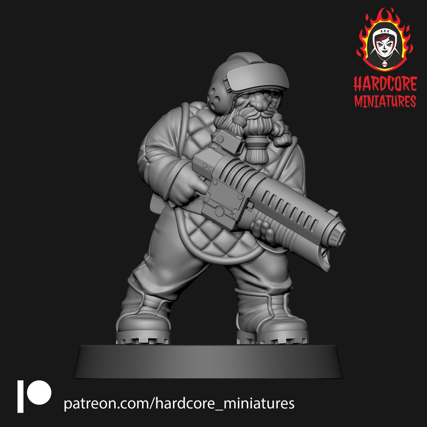 Space Dwarf with Plasmagun STL