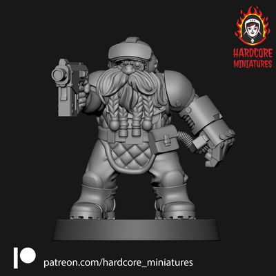 Space Dwarf Sergeant STL Space Dwarf Sergeant STL