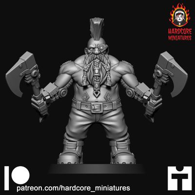 Cyber Slayer Dwarf STL Cyber Slayer Dwarf STL