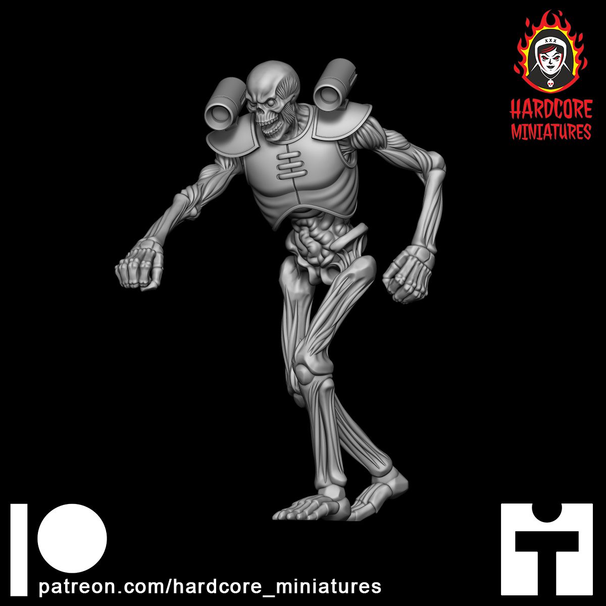 Hell Skeleton Punching STL
