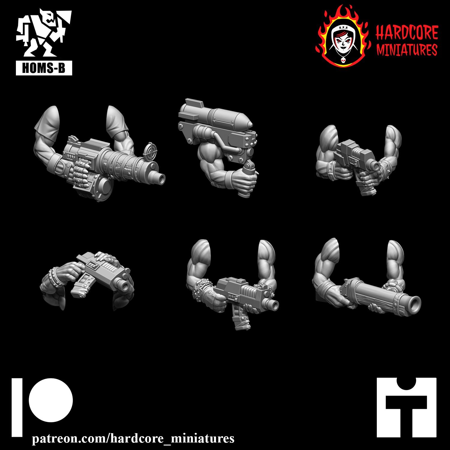 Space Orcs Arms with Weapons #1 STL