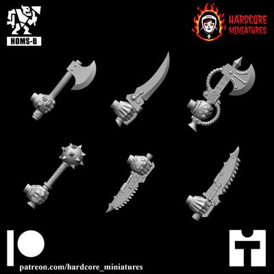 Space Orcs CCW Hands Retro #1 STL Space Orcs CCW Hands Retro #1 STL