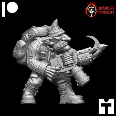 Kommando Gobbo with Grappling Hook STL Kommando Gobbo with Grappling Hook STL