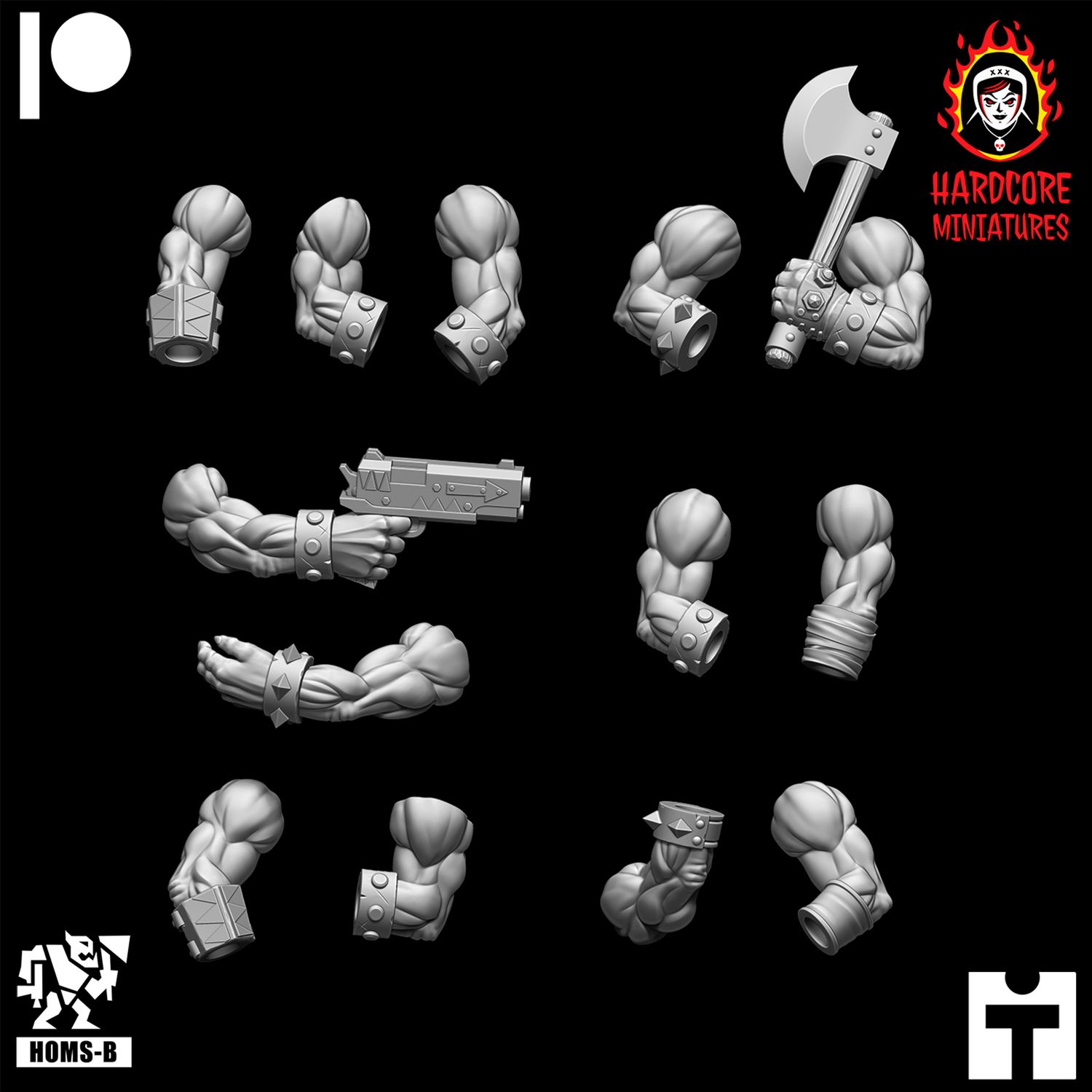 Kommando Orcs Naked Arms for CCW STL
