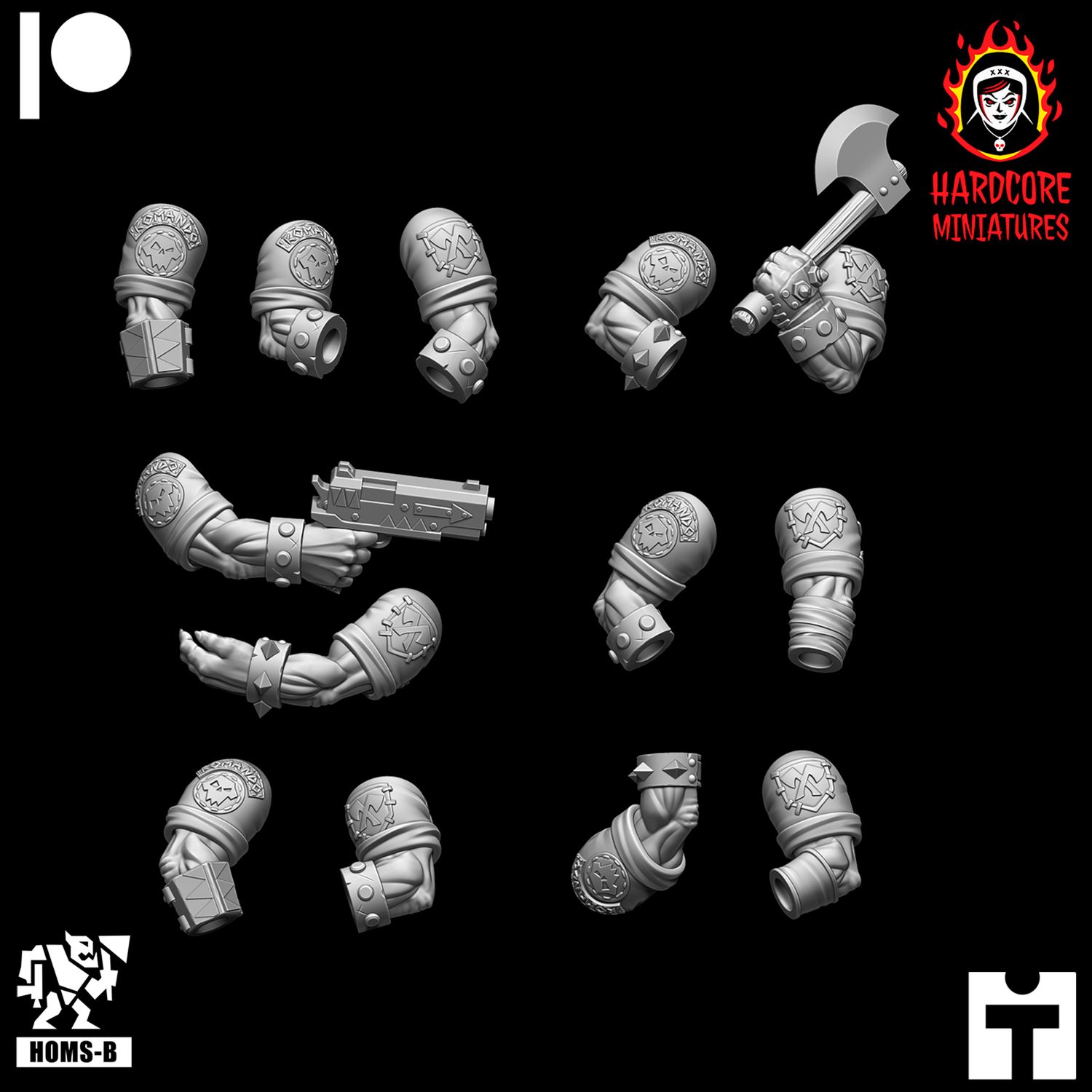 Kommando Orcs Short Sleeve Arms for CCW STL