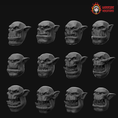 Space Orc Bare Heads STL