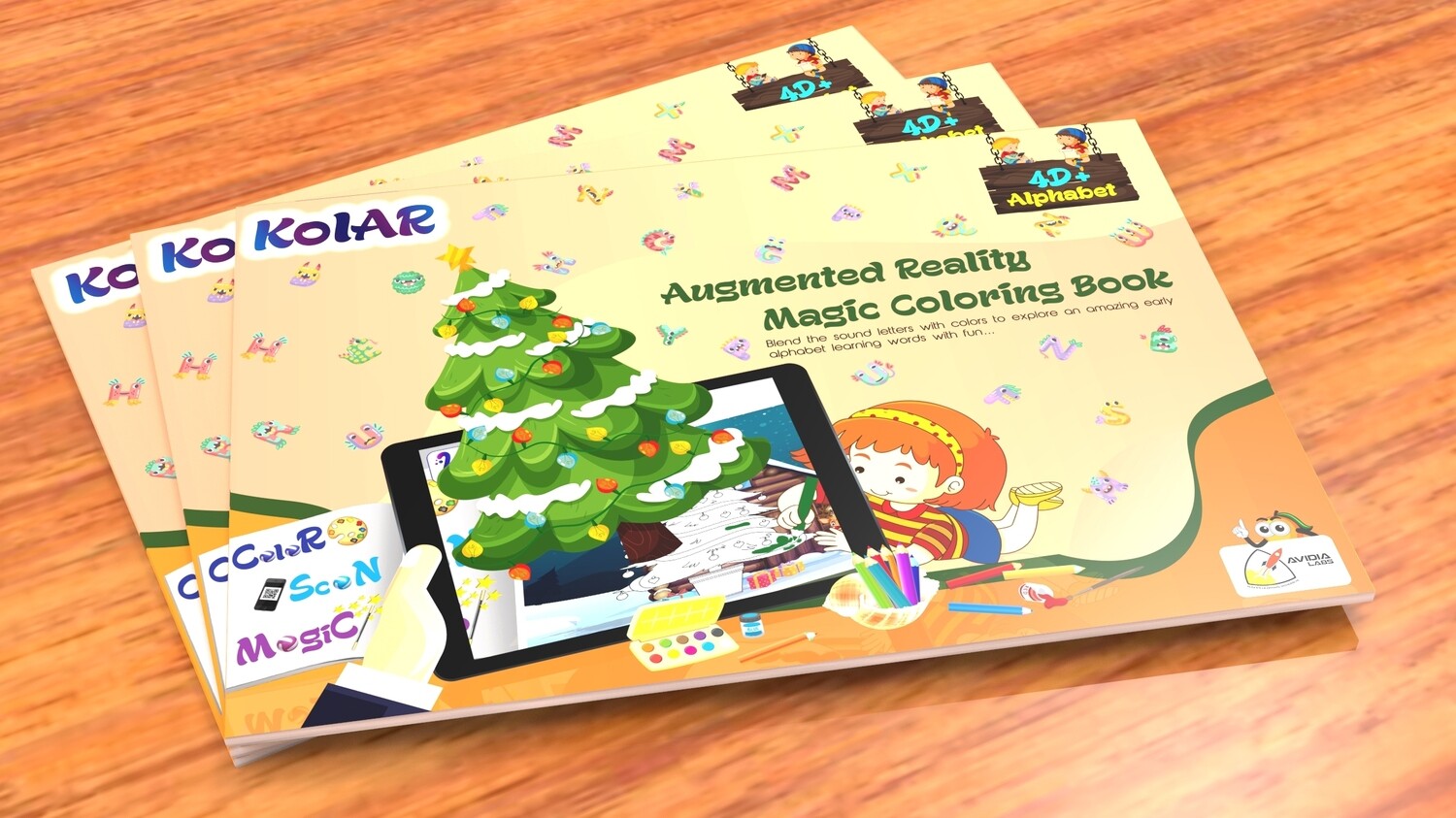 Avidia KolAR - 4D+ Augmented Reality Alphabets Color Book