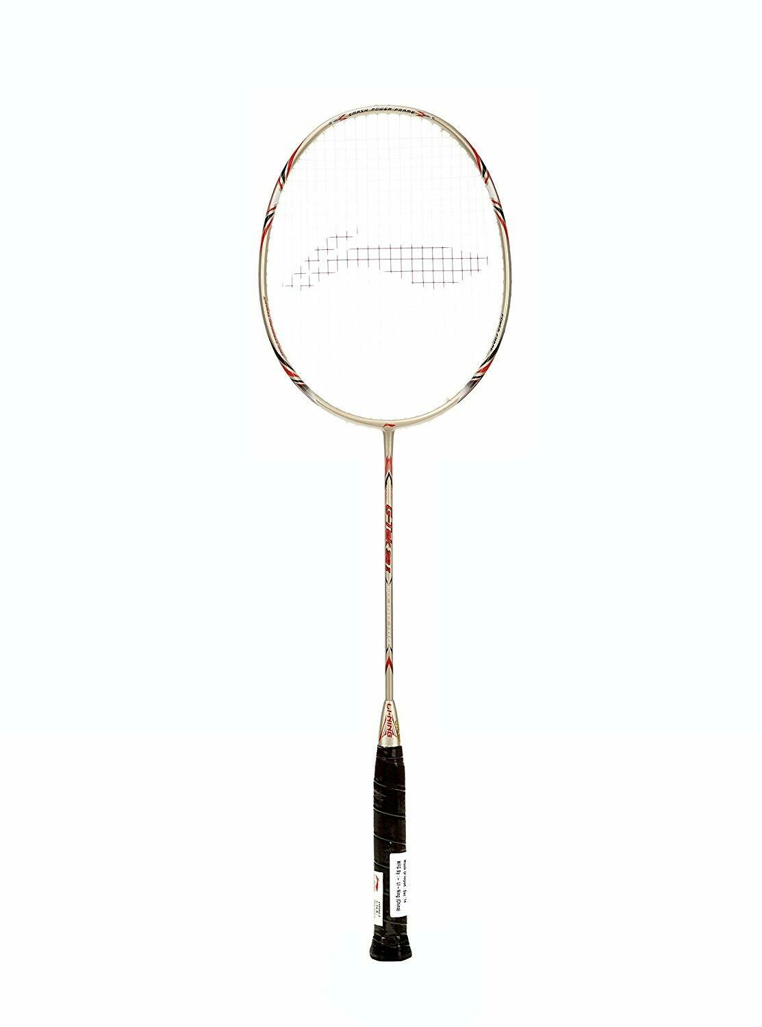 LI-NING G-Tek 38-II Badminton Racquet (Strung), S2 Grip Size, (Gold)