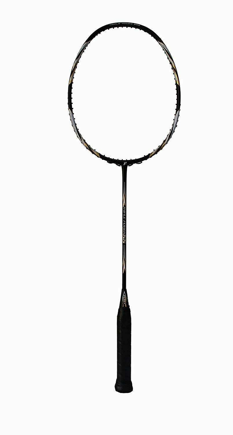 Fleet Triple Power 55 Professional Badminton Racquet Unstrung 4U-G2 35 LBS Power/Control/Speed with Racquet Cover