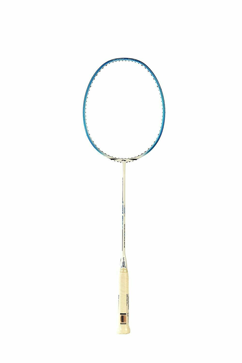 LI-NING 390 Super Light G-Force Carbon Fiber Badminton Racquet, Size S2 (White/Blue)