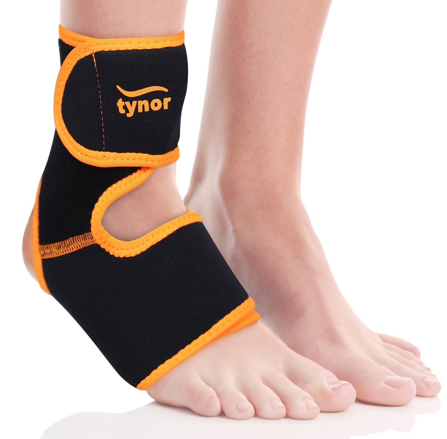 Tynor Ankle Support (Neo), Black & Orange, Universal, 1 Unit