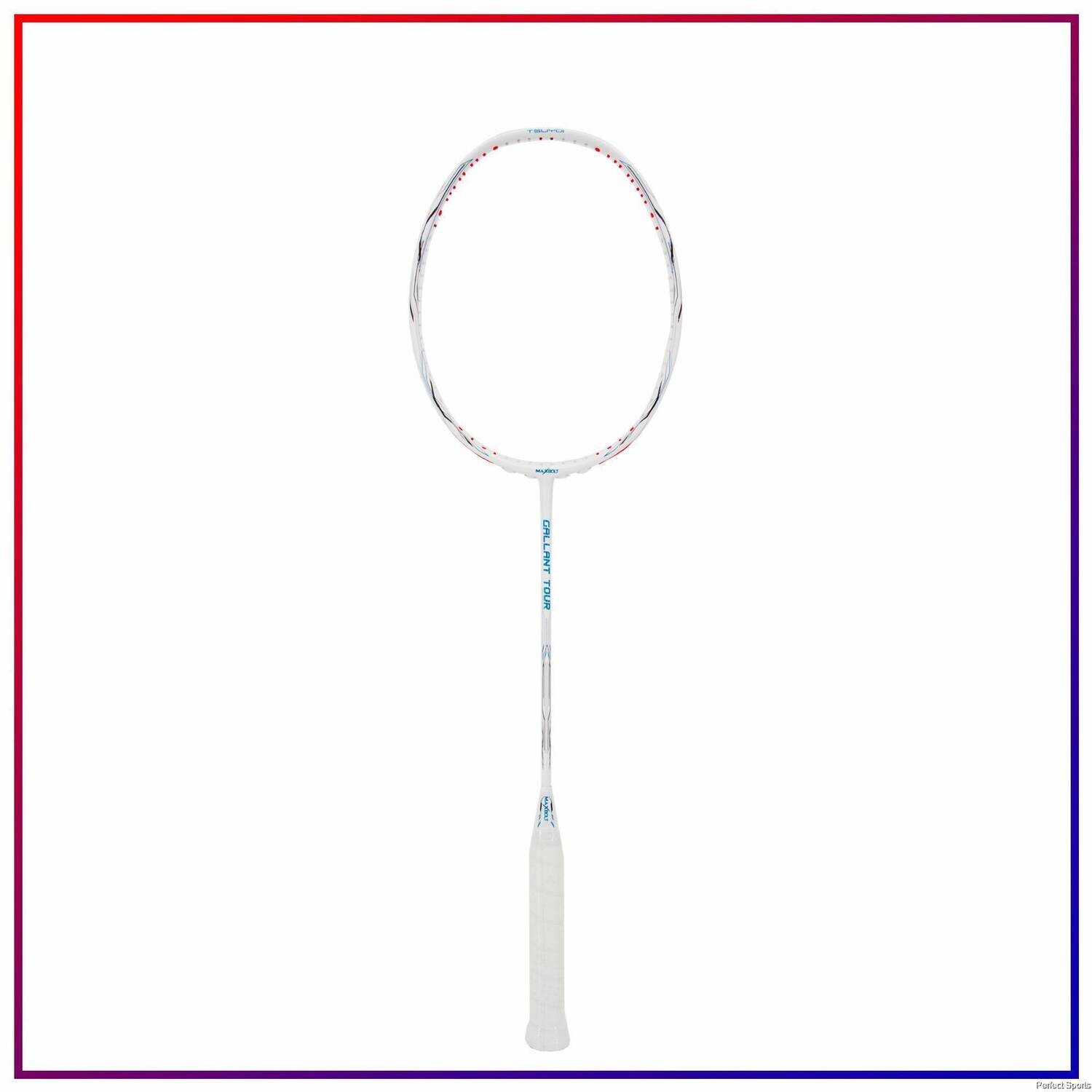 MaxBolt Gallant Tour White Badminton Racquet- with Full Cover
