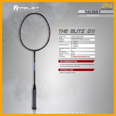 Felet BLITZ 011 Badminton Racquet - Power Shaft - Black